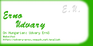 erno udvary business card